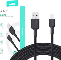 AUKEY nylonen USB-C naar USB-A kabel 1.8m
