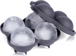 Siliconen vorm voor ijsballen 4 stuks, diameter 8 cm