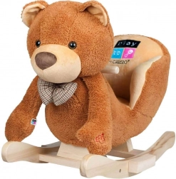 Schommelende pluchen beer met geluiden PlayTo, bruin