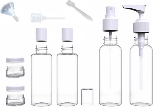 Cosmetische potjes 9 stuks (transparant)