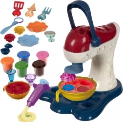 Grote persmachine in de vorm van een mixer KRUZZEL + 5 potjes klei en accessoires