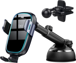 Automatische autohouder met Qi draadloos opladen 15 W