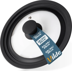 Universele glazen siliconen deksel 18/20/22 cm Vilde