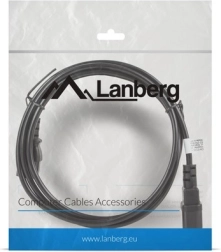 LANBERG verleng-netvoedingskabel IEC C13–C14, 1,8 m, zwart