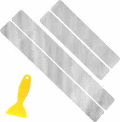 Beschermende stickers voor deurdrempels 4 stuks zilveren carbon