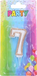 Feestkaars cijfer 7 – goud