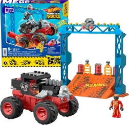 Bouwset HOT WHEELS Mega Bone Shaker Crush Course – monstertruck met ramp, 151 onderdelen