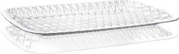 Accasa dienblad van kunststof met glasimitatie 41 × 27 × 2 cm, transparant