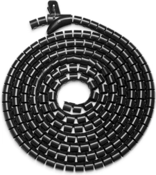 Elastische kabelorganizer 5 m zwart
