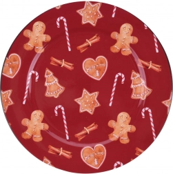 Kerst rode onderzetter onder bord 33 cm
