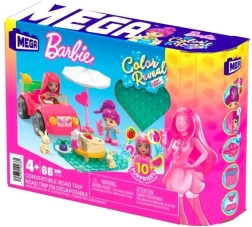 Bouwset Barbie Color Reveal roze cabrio met picknick