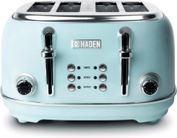 HERITAGE broodrooster turquoise, roestvrij staal, 4 sleuven