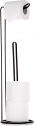 Metalen toiletpapierhouder, zwart, 54 cm