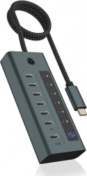 USB‑C-hub 7× USB 3.2 Gen 2 met display en 36W voeding