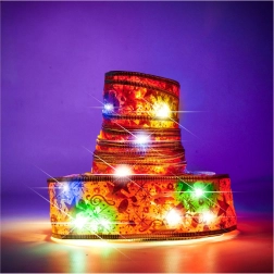 Decoratieve LED-lint 10 m, 100 LED op batterijen – Multicolor