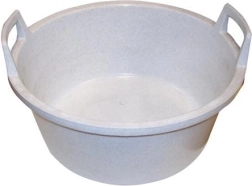 Kunststof teil 56 cm met handgrepen, graniet