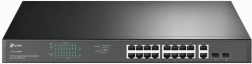 Switch 16 poorten GE PoE+ met 2 GE-poorten en 2 SFP-poorten