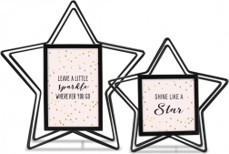 Set van 2 lijsten 10x10 en 10x15 Stella zwart