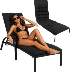 Kussen voor tuinligbed Gardlov zwart 180 × 56 × 9 cm