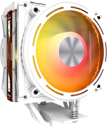 Actieve CPU-koeler DARKFLASH E400 Plus, wit, dual‑fan ARGB met display