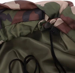 Slaapzak 2-in-1 camo mummie met capuchon 210 × 75 cm, licht en warm