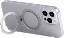 Magnetische hoes met standaard JOYROOM voor iPhone 15 Pro, transparant