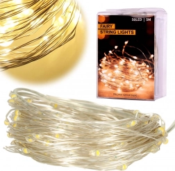 Decoratieve LED-draadlichtjes 5 m, 50 LED – Warm