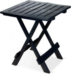 Opvouwbare tuintafel zwart 44 × 44 × 50 cm