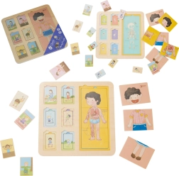 Didactische houten puzzel van het menselijk lichaam voor kinderen - Classic World