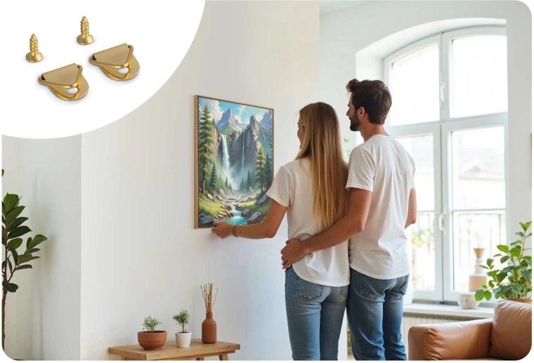 Alles in de doos – penselen, verf en ophanging