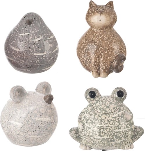 Keramisch diertje 14 cm (mix 4 varianten)