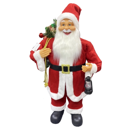 Staande rode Sinterklaas 90 cm