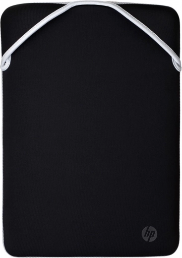 Dubbelzijdige neopreen hoes voor 15,6" laptop zwart/zilver HP
