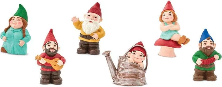 6 met de hand beschilderde figuren in één tube