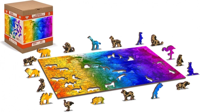 Houten puzzel Vogels paradijs 2-in-1