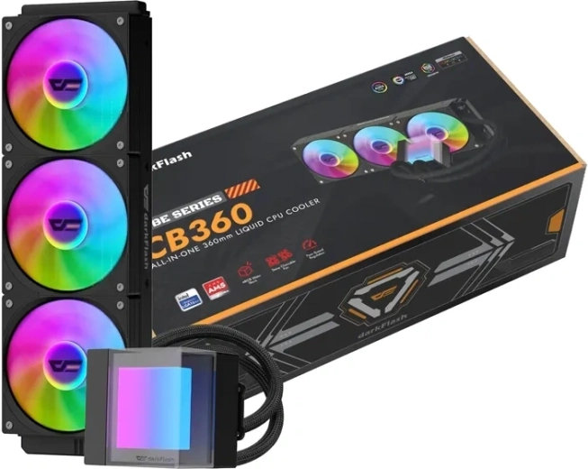DarkFlash CB360 ARGB 360 mm zwart AIO-waterkoeling voor CPU