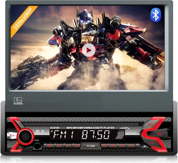 Autoradio Audiocore AC9100 met uitschuifbaar 7" touchscreen