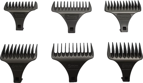 6 opzetkammen voor kniplengte 1–6 mm