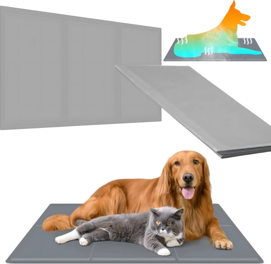 Gelkoelmat, opvouwbaar, voor hond en kat XXL 70 × 110 cm