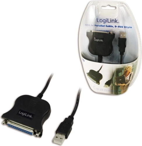 USB-adapter naar parallelle poort DSUB-25, 1,5 m
