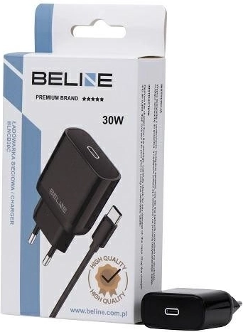 30W GaN USB‑C-netlader + USB‑C-kabel – Zwart