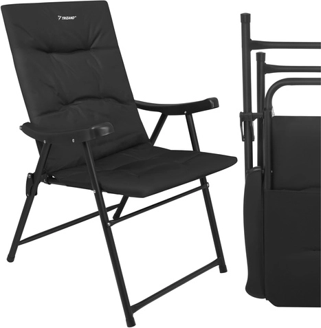 Trizand opvouwbare toeristische campingstoel met armleuningen 59 × 70 × 91 cm