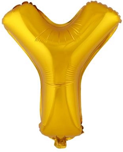 Folioballon TORO letter Y 30 cm goud