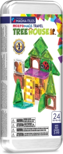 Magna-tiles microMAGS magnetische reisbouwset Boomhut 24 delen