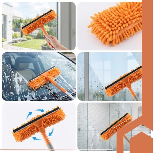 Dubbelzijdige kop: microvezel + streeploze trekker