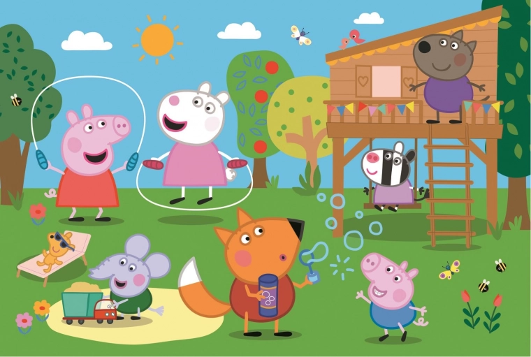 Puzzel Trefl Varkentje Peppa 24 Maxi Plezier op het veld