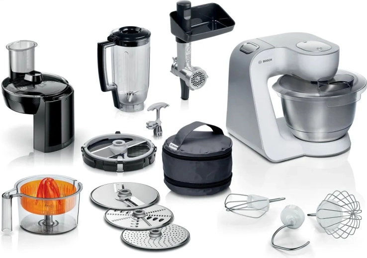 Keukenrobot bosch serie 4 mum5 1000 w wit/zilverkleurig