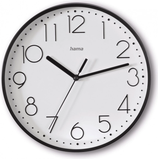 Wandklok Salina 22 cm zwart