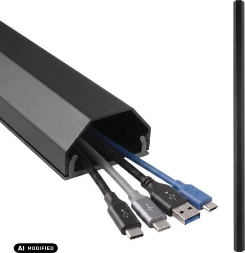 Aluminium kabelafdekstrip Maclean MCTV-897