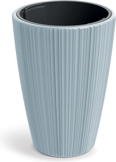 Bloempot ORO lichtgrijs 29,8 cm met binneninzet